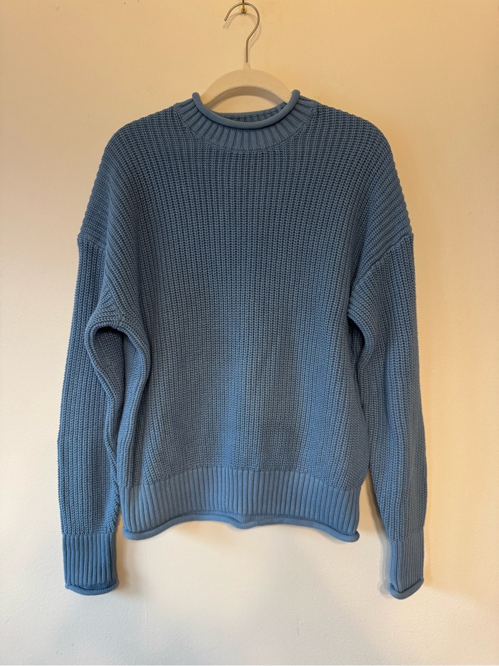Abercrombie & Fitch Light Blue Chunky Knit Sweater - Picture 4 of 8